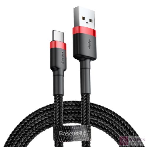 USB-USB-C Baseus Cafule 3A kábel 0,5 m (piros-fekete)