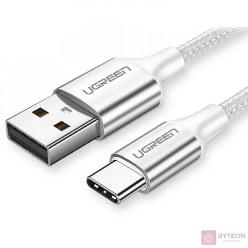 UGREEN USB-USB-C kábel, QC3.0, 0,25 m (fehér)