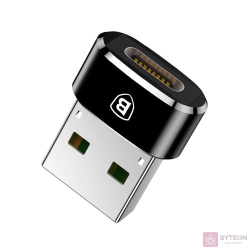 Baseus 3A USB-C–USB-A adapter (fekete)