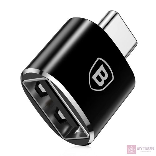 Baseus USB-USB Type-C 2.4A adapter (fekete)