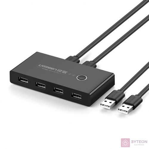 UGREEN KVM USB kapcsoló 2x4 USB 2.0 (fekete)