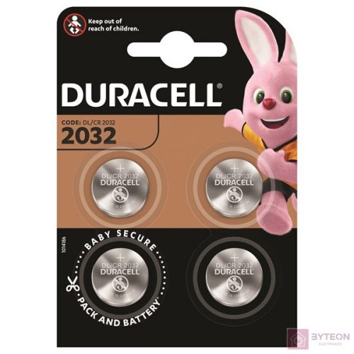 Duracell 2032 lítium akkumulátor 4 db