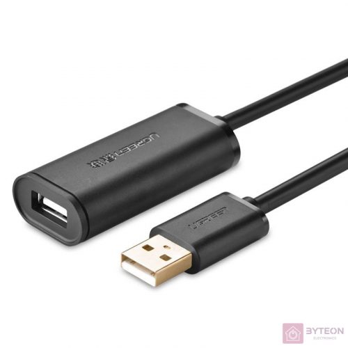 "UGREEN US121 aktív USB 2.0 hosszabbító kábel, 5 m (fekete) "