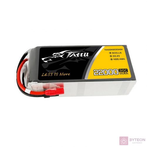 Tattu 22000mAh 22.2V 30C 6S1P LiPo AS150 + XT150 akkumulátor