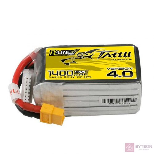 Tattu R-Line 4.0 1400mAh 22.2V 130C 6S1P XT60 akkumulátor