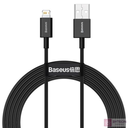 USB-kábel a Lightning Baseus Superior sorozathoz, 2,4A, 2m (fekete)