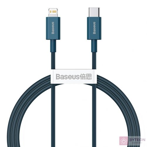 USB-C kábel a Lightning Baseus Superior sorozathoz, 20 W, PD, 1 m (kék)