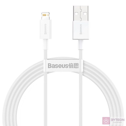 USB-kábel a Lightning Baseus Superior sorozathoz, 2,4A, 1,5 m (fehér)