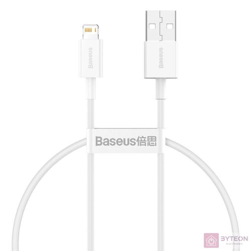 USB-kábel a Lightning Baseus Superior sorozathoz, 2,4A, 0,25 m (fehér)