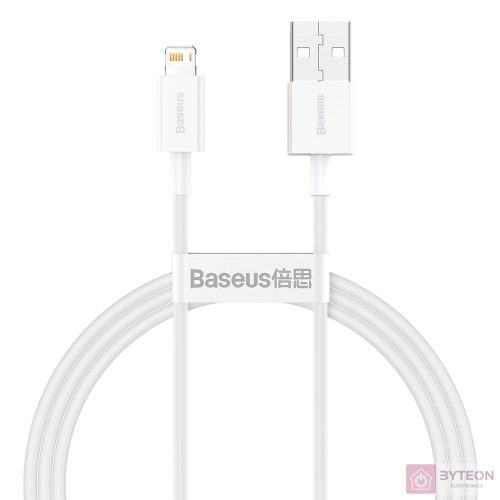 USB kábel a Lightning Baseus Superior sorozathoz, 2,4 A, 1 m (fehér)