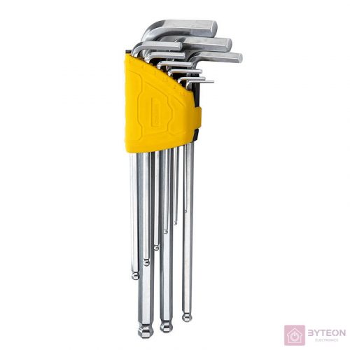 Deli Tools EDL3090 imbuszkulcs készlet, 1,5-10 mm (ezüst)