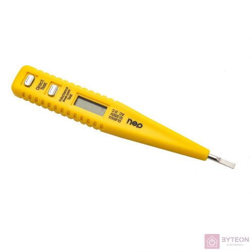 Deli Tools EDL8003 feszültségvizsgáló 12-250V (sárga)