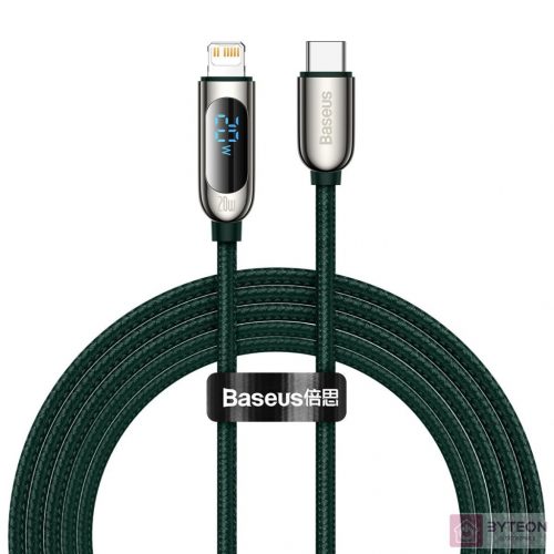 USB-C-Lightning Baseus kijelzőkábel, PD, 20 W, 2 m (zöld)