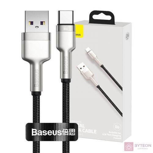 Baseus Cafule USB-USB-C kábel, 66 W, 0,25 m (fekete)