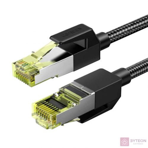 UGREEN NW150 fonott hálózati kábel, Ethernet RJ45, Cat.7, F / FTP, 1,5 m (fekete)