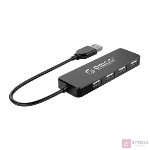 Orico hub adapter, USB-4x USB (fekete)