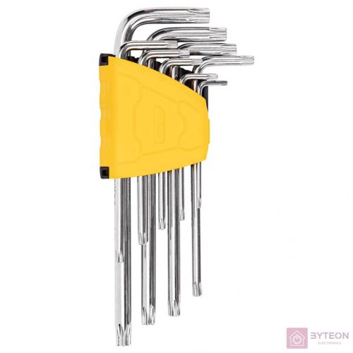 Deli Tools EDL3091 Torx imbuszkulcs készlet, 1,5-10 mm (ezüst)