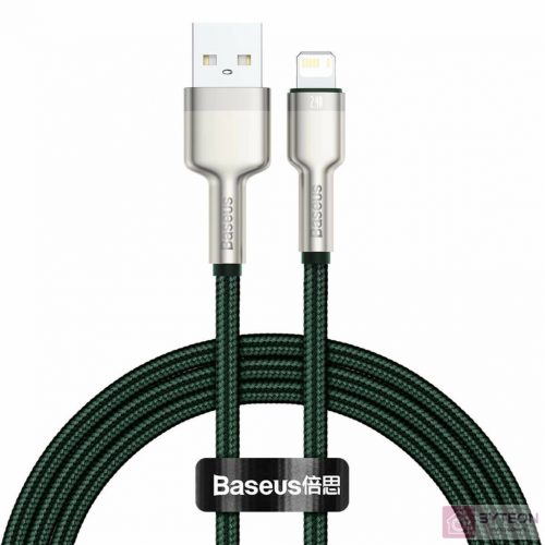 USB-kábel Lightning Baseus Cafule-hez, 2,4A, 1m (zöld)