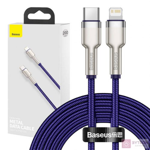 USB-C Lightning kábel Baseus Cafule, 20W, 2m (lila)