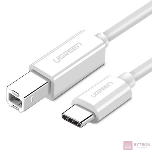 "UGREEN US241 CB USB 2.0 kábel nyomtatóhoz, 1,5m (fehér) "