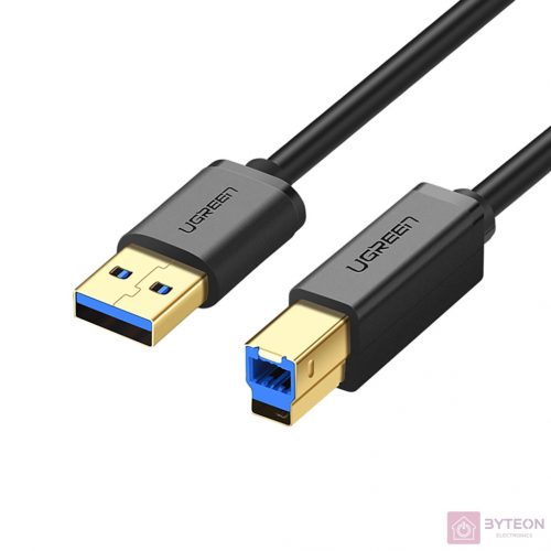 UGREEN US210 USB 3.0 AB kábel nyomtatóhoz, 1m (fekete)