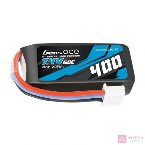 Gens Ace 400mAh 7.4V 60C 2S1P JST akkumulátor 7.4V 60C JST