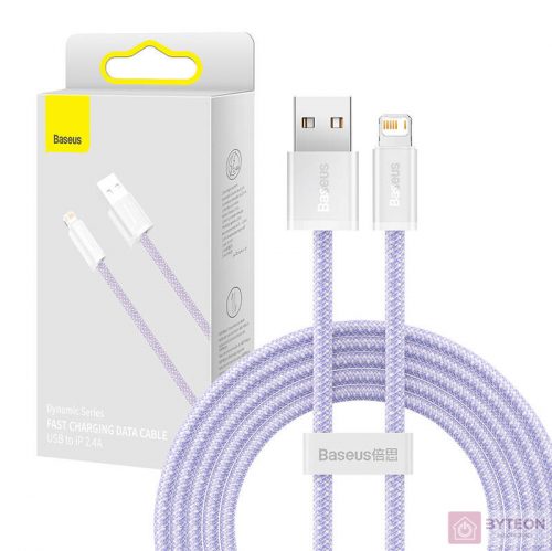 USB-kábel a Lightning Baseus Dynamic, 2,4A, 2m (Violet)