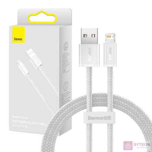 USB-kábel a Lightning Baseus Dynamic, 2,4A, 1m (fehér)