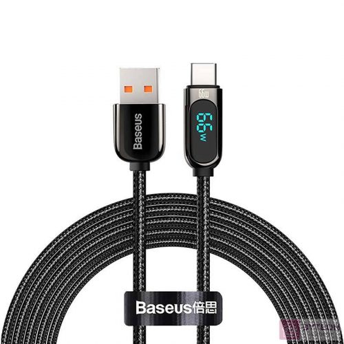 Baseus kijelzőkábel USB Type-C-hez, 66W, 1m (fekete)