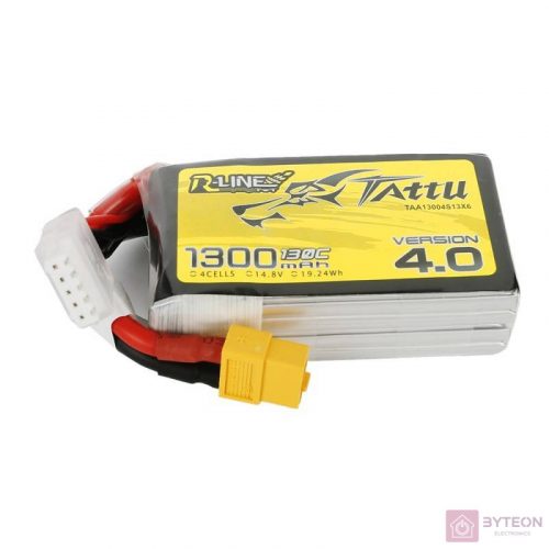 Tattu R-Line Version 4.0 1300mAh 14.8V 130C 4S1P XT60 akkumulátor