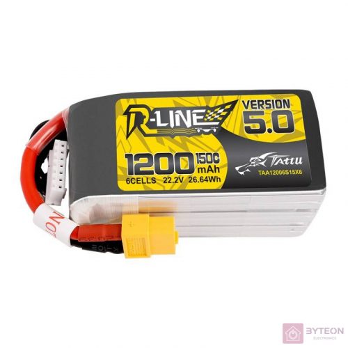 Tattu R-Line 5.0 1200mAh 22.2V 150C 6S1P XT60 akkumulátor