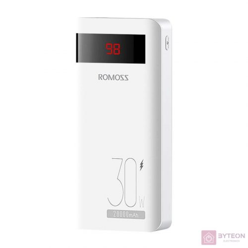 Romoss Sense6PS Pro Powerbank,20000mAh, 30W (fehér)