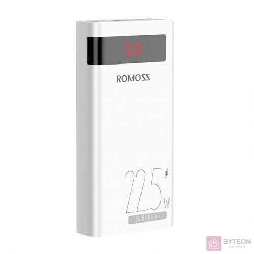 Romoss SENSE8PF Powerbank,30000mAh, 22.5W (fehér)