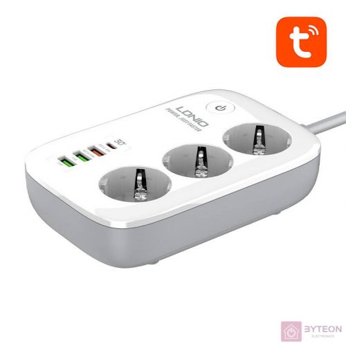 Smart Wi-Fi power strip LDNIO SEW3452 (white)