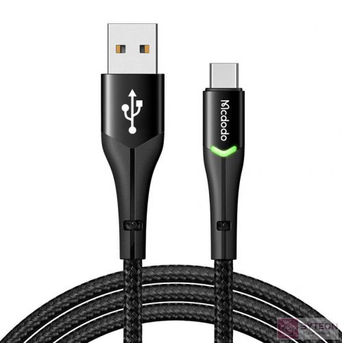 USB to USB-C Mcdodo Magnificence CA-7960 LED cable, 1m (black)