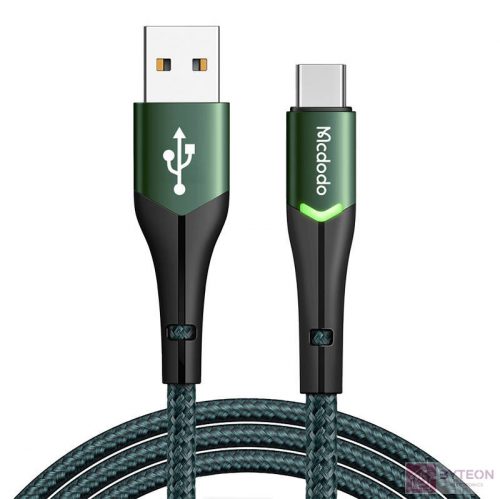 USB to USB-C Mcdodo Magnificence CA-7961 LED cable, 1m (green)