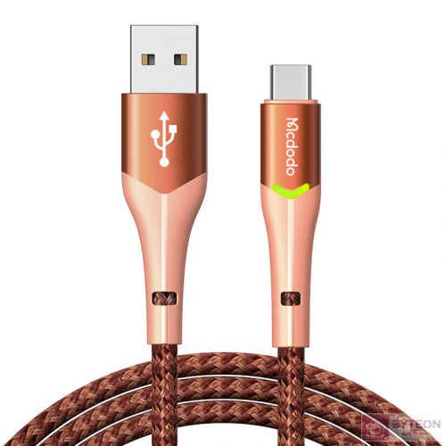 USB to USB-C Mcdodo Magnificence CA-7962 LED cable, 1m (orange)