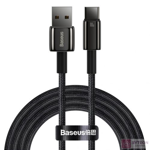 Baseus Tungsten Gold Cable USB to USB-C, 100W, 2m (black)