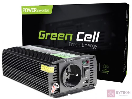 GREENCELL Car Power Inverter Converter 12V to 230V 300W/600W Pure sine