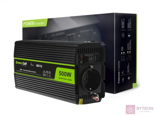 GREENCELL Inverter 12V - 230V 500W/1000W Pure sine wave