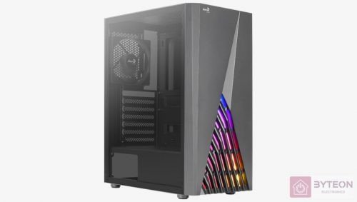 Számítógépház Aerocool Delta RGB ATX Fekete Acryl üveg