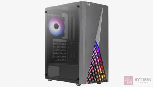 Számítógépház Aerocool Delta RGB ATX Fekete Edzett üveg