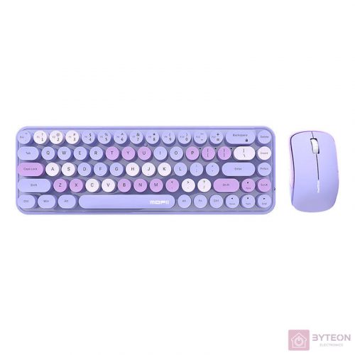 Wireless keyboard + mouse set MOFII Bean 2.4G (Purple)