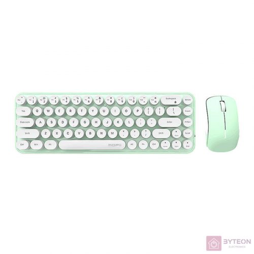 Wireless keyboard + mouse set MOFII Bean 2.4G (White-Green)