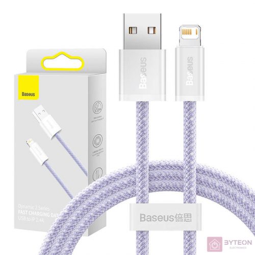 Baseus Dynamic 2 USB - Lightning töltőkábel, 2.4A, 1m (lila)