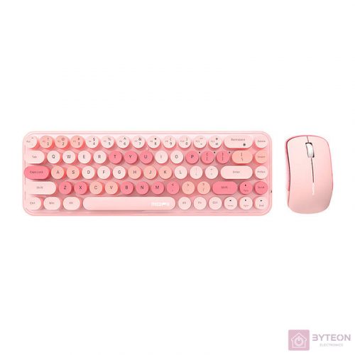 Wireless keyboard + mouse set MOFII Bean 2.4G (Pink)