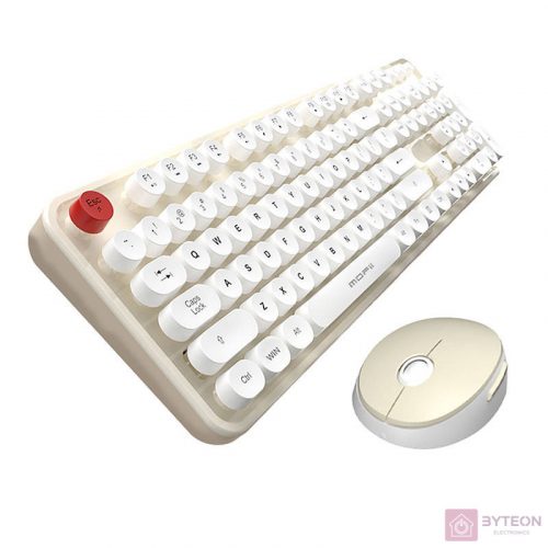 Wireless keyboard + mouse set MOFII Sweet 2.4G (White-Beige