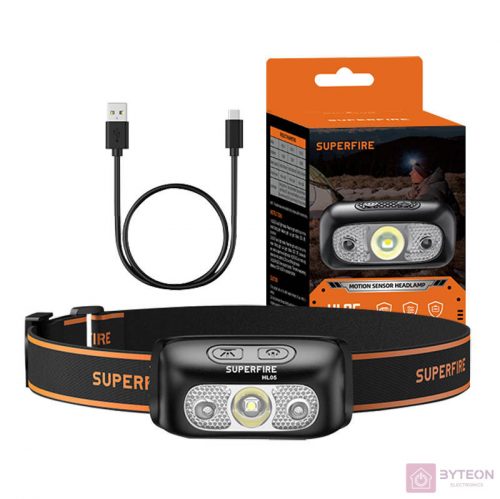 Headlamp Superfire HL05-E, 120lm, USB