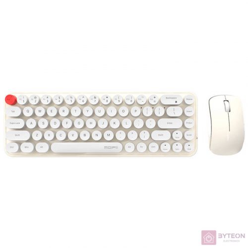 Wireless keyboard + mouse set MOFII Bean 2.4G (White-Beige)