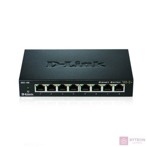 D-Link DES-108/E 8port  [ 10/100/1000 Mbit, asztali és rackbe is ]